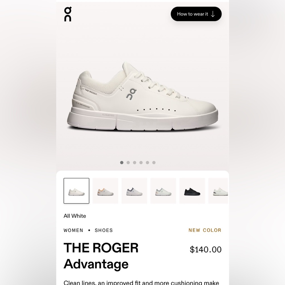 On the Roger sneakers women’s 6.5